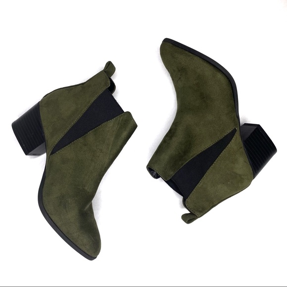 Charlotte Russe Shoes - Charlotte Russe Olive Green Booties